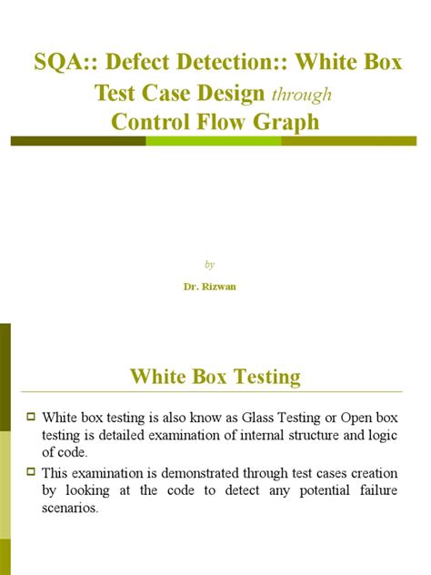 white box test case design